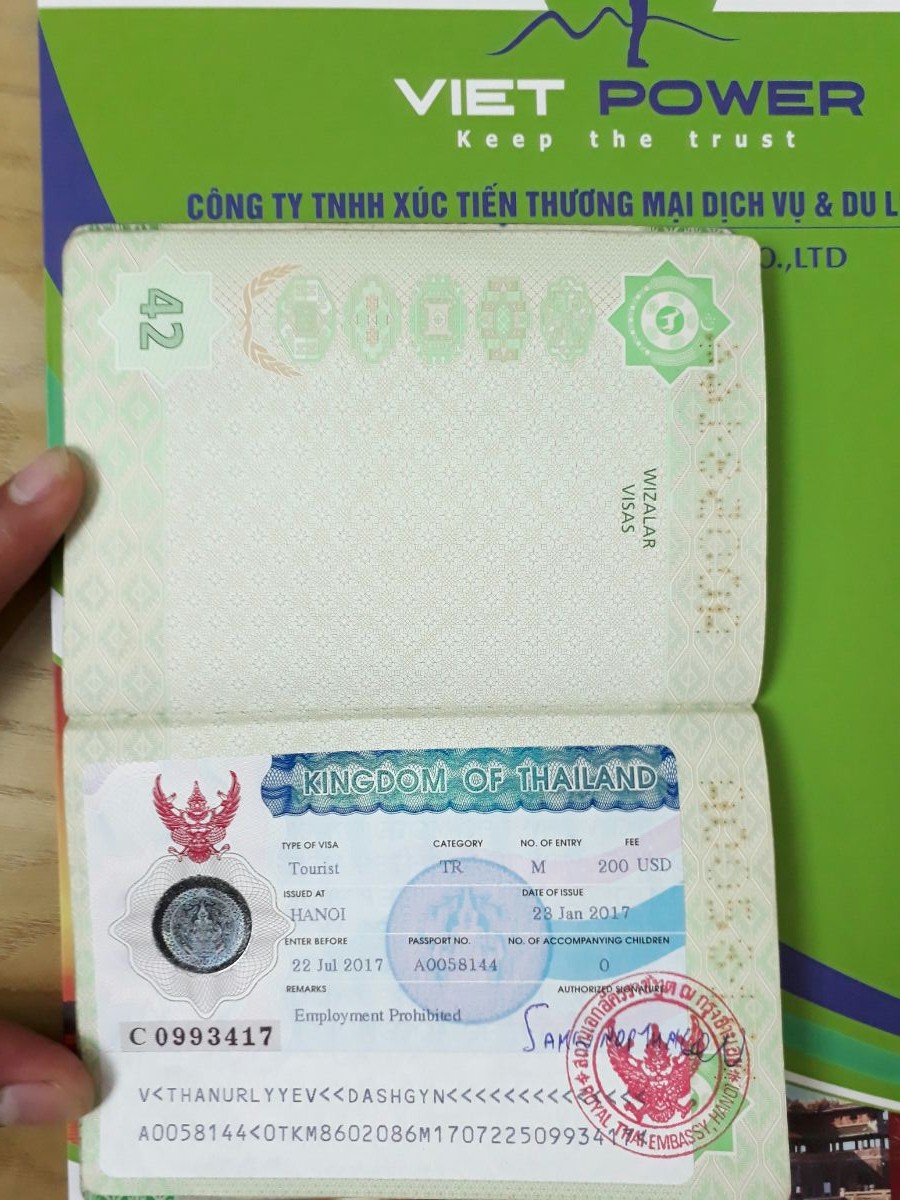 Chúc mừng visa Thái Lan